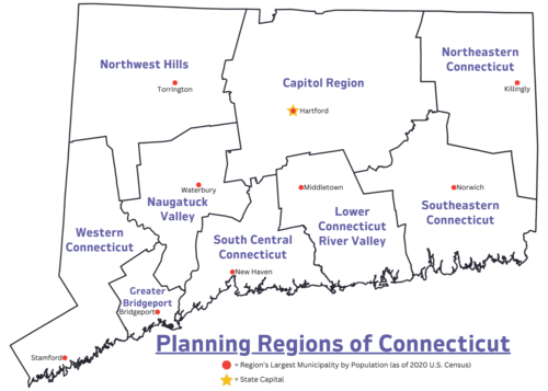 Regional councils of governments in Connecticut